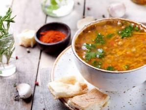 Рецепт: Суп с фасолью - с горохом и чечевицей Как приготовить гороховый суп с чечевицей